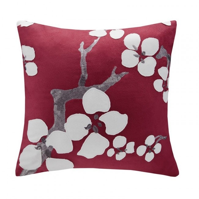 Picture of Natori NS30-1826A 100 Percent Polyester Microsuede Square Pillow With Applique