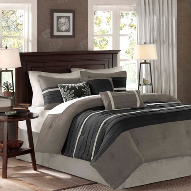 100 Percent Polyester Micro Suede, Comforter - Set Of 7 - California King