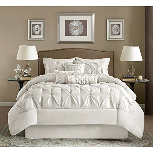 Stanford 7-Piece King Comforter Set - White - Soft Touch Fabric