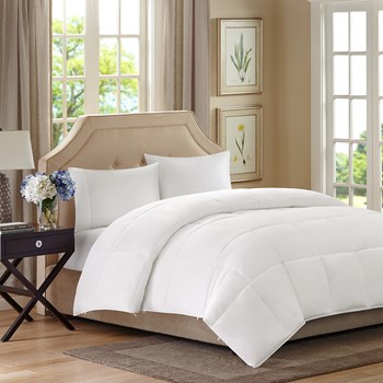 Benton 2 Layer Down Alternative Comforter, White - Full & Queen