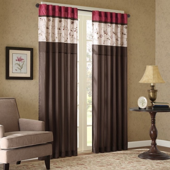Serene Window Curtain - Red