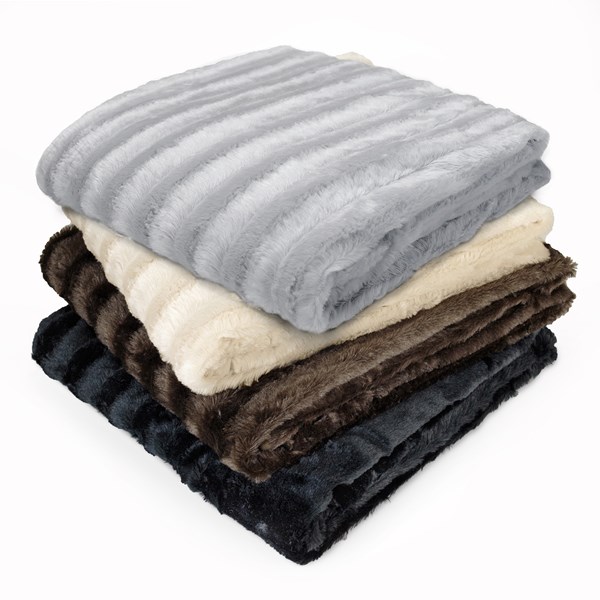 Duke Long Fur Throw - Grey - 50 x 60 in