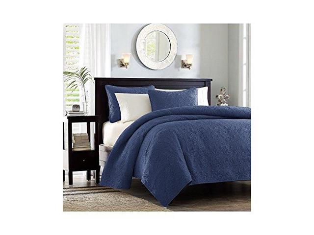 Quebec Coverlet Mini Set, Full & Queen - Navy