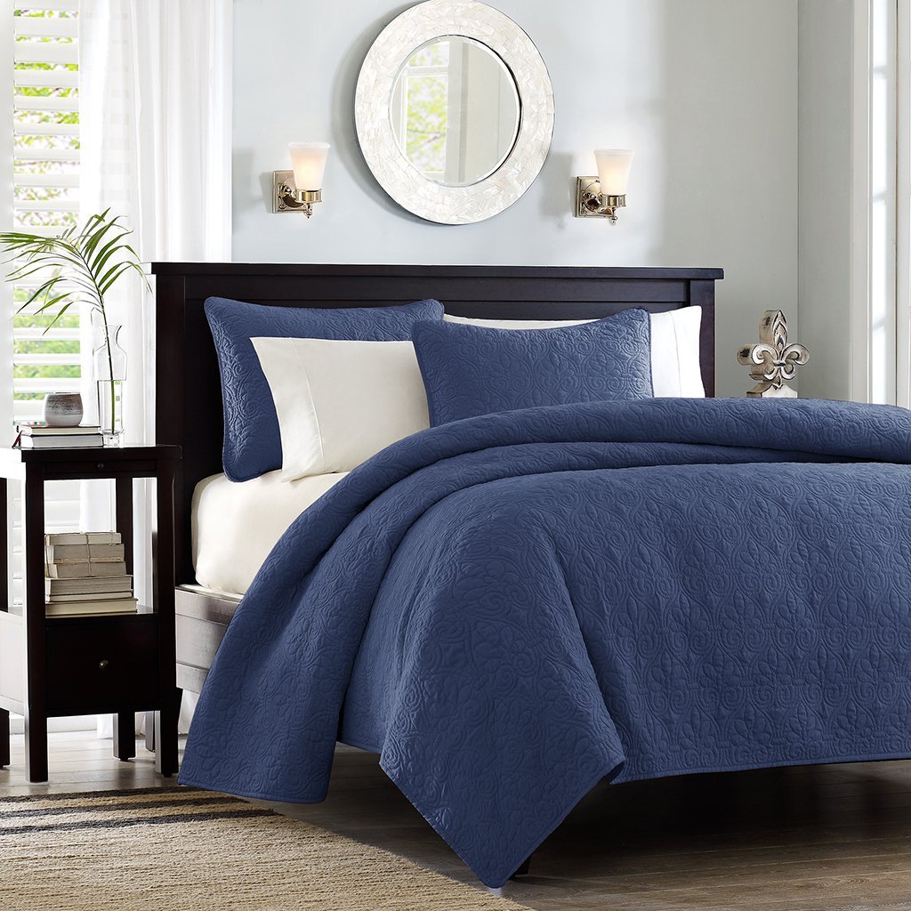 Quebec Coverlet Mini Set - King & California King - Navy