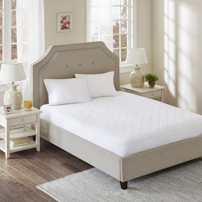 All Natural Cotton Mattress Pad - White - California King - Cooling Comfort