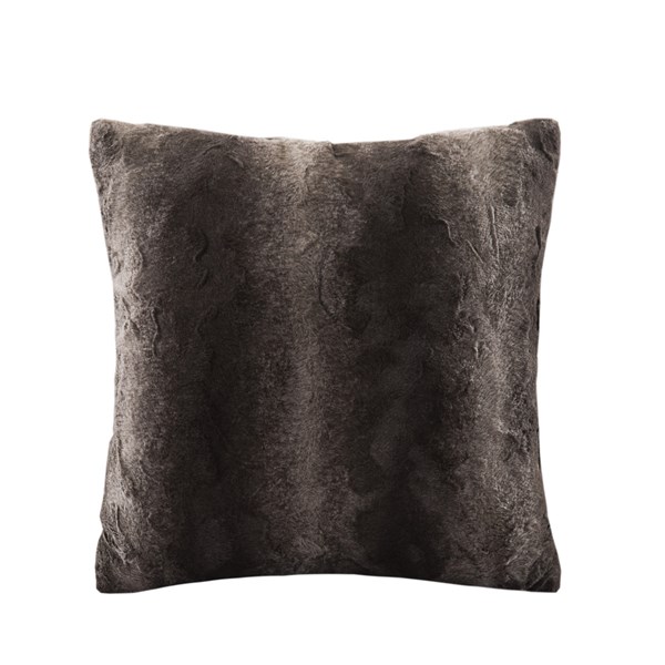 Zuri Faux Fur Square Pillow, Brown - 20 x 20 in.