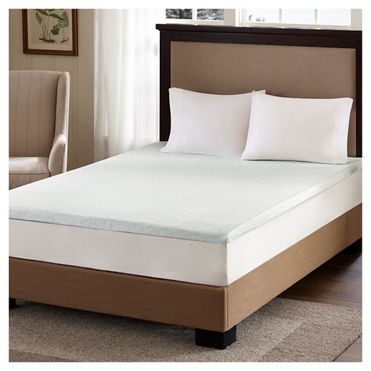 2 in. Memory Foam Mattress Topper - White