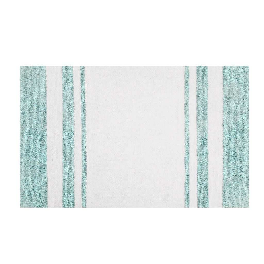 Spa Cotton Reversible Bath Rug - Aqua