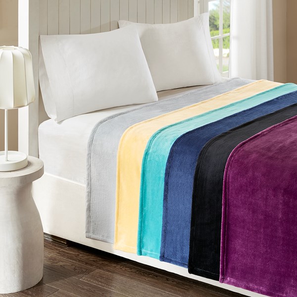 Microlight Plush Blanket - Yellow - King - Soft & Cozy