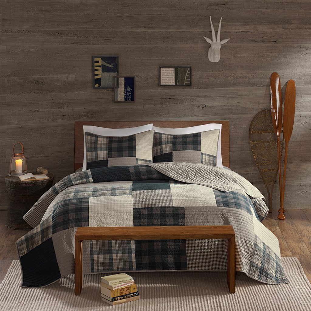 Winter Hills Quilt Mini Set - Tan - King And Cal King