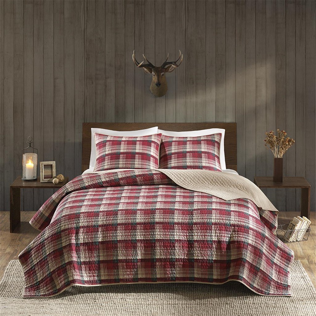 WR14-1786 Tasha Quilt Mini Set - Red, King And Cal King