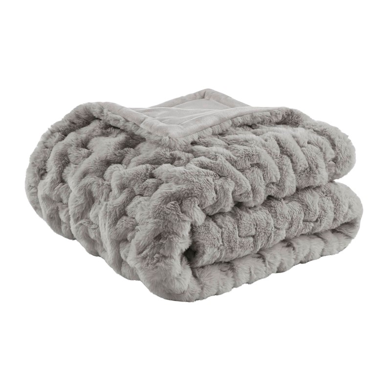 Senna Oversized Plush Down Alternative Throw - Indigo - Ultra Soft