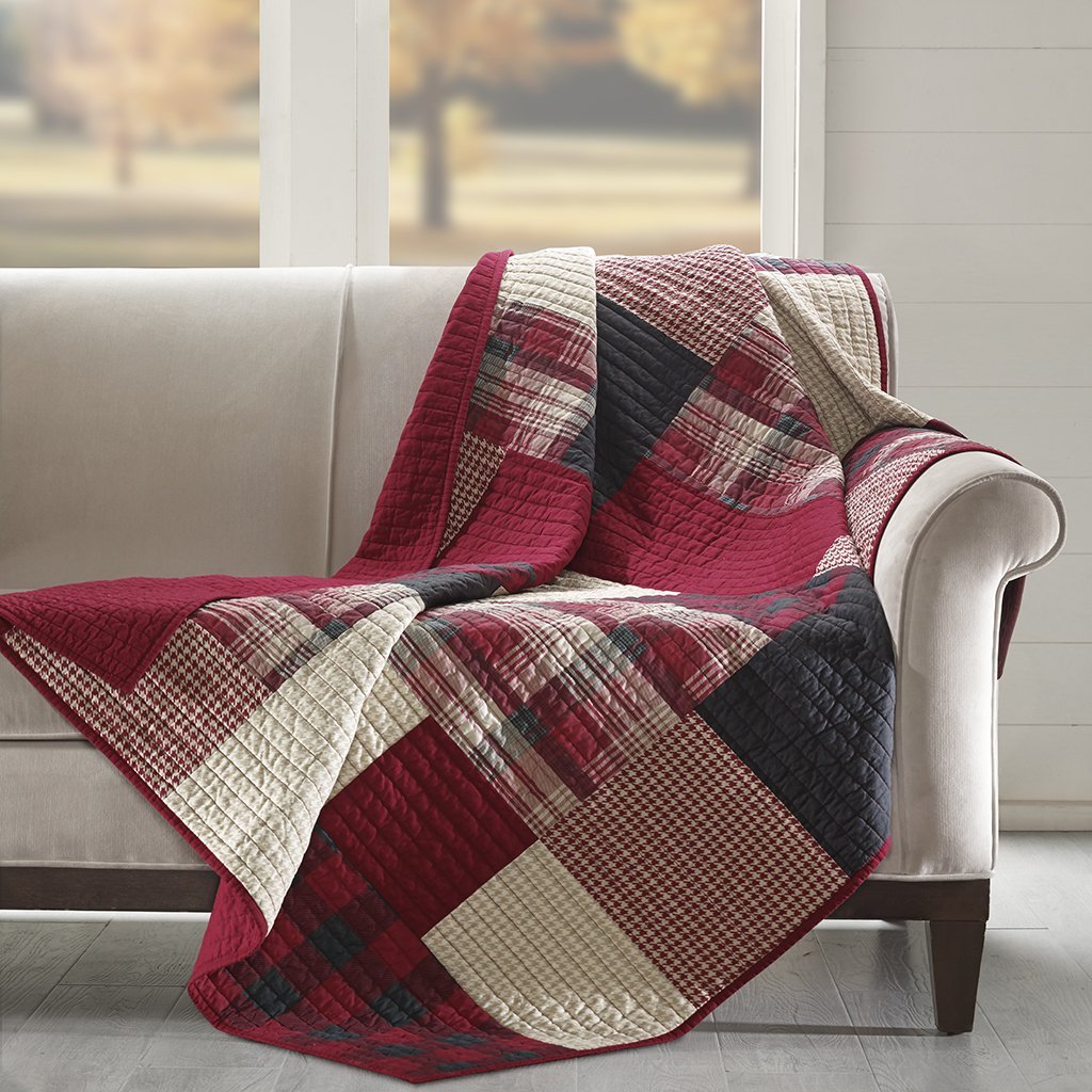 Sunset Quilted Throw - Red