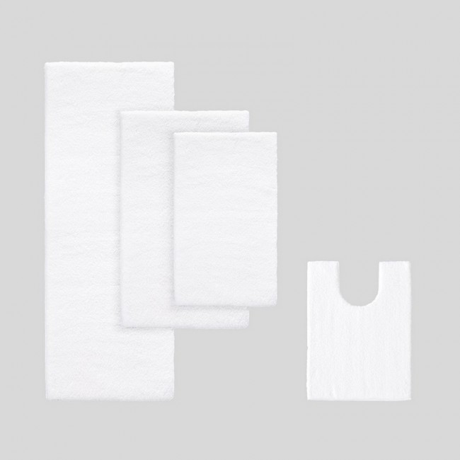 Madison Park  Marshmallow Memory Bath Rug - White - 24 x 72 in. - Quick Dry Technology