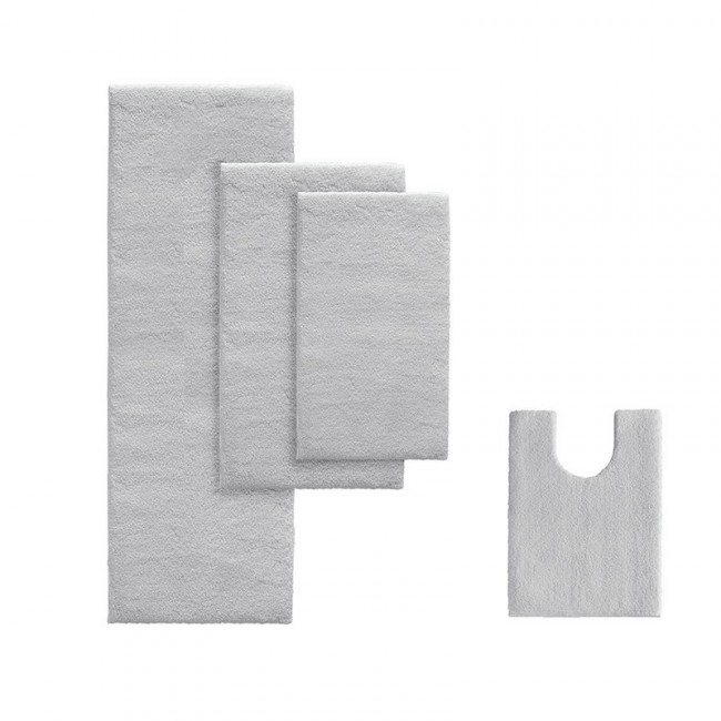 Madison Park  Marshmallow Memory Bath Rug - Gray - 20 x 24 in. - Spa Quality Comfort