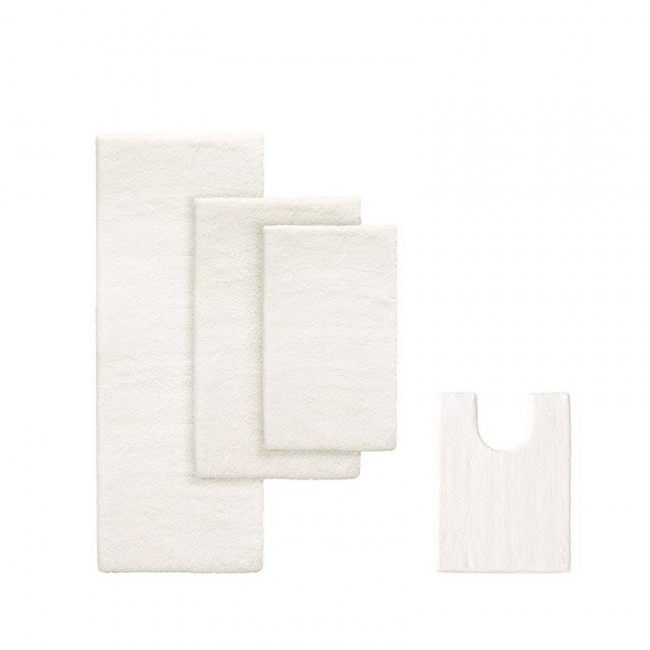 Madison Park  Marshmallow Memory Bath Rug, Ivory - 24 x 72 in.