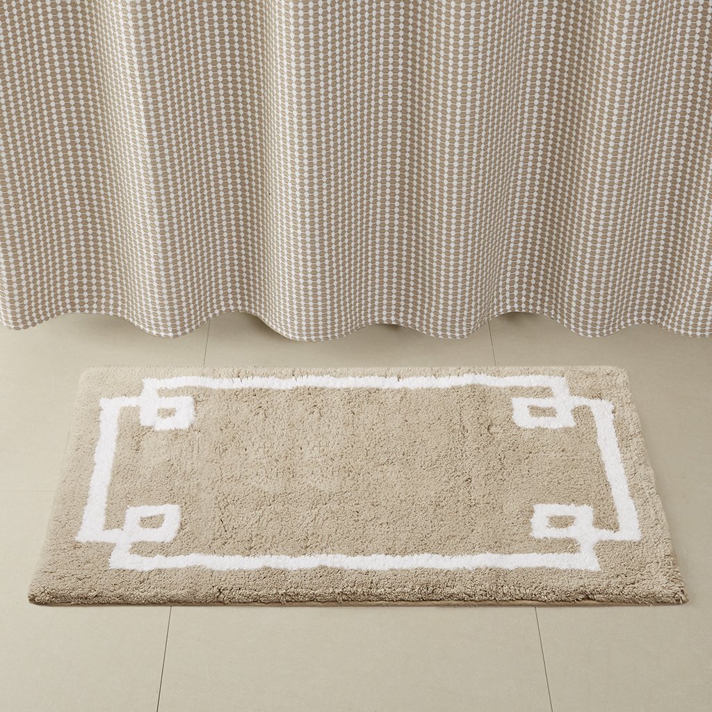 Evan Cotton Tufted Rug, Taupe - 20 x 30 in.
