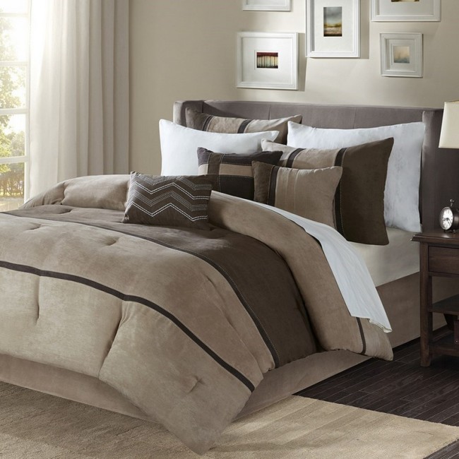 Palisades 7-Piece Comforter Set - Brown - Queen