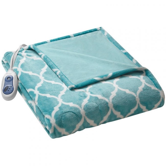 Picture of Beautyrest BR54-0539 60 x 70 in. Heated Ogee Throw - Aqua