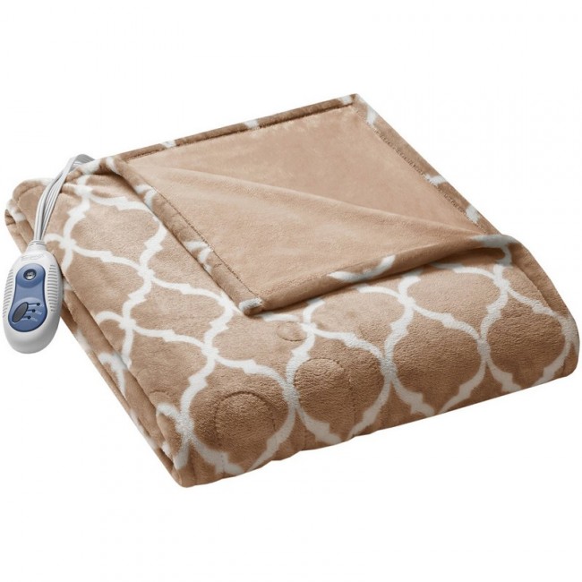 Picture of Beautyrest BR54-0540 60 x 70 in. Heated Ogee Throw - Tan