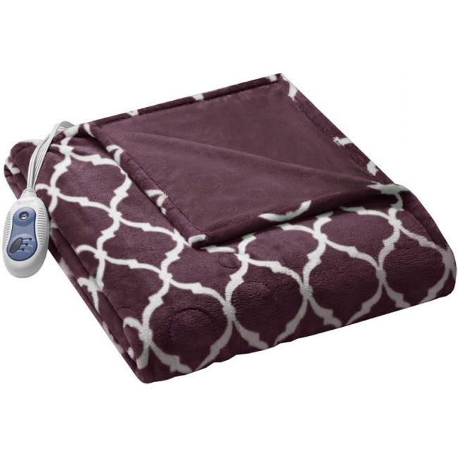Picture of Beautyrest BR54-0666 60 x 70 in. Heated Ogee Throw - Purple