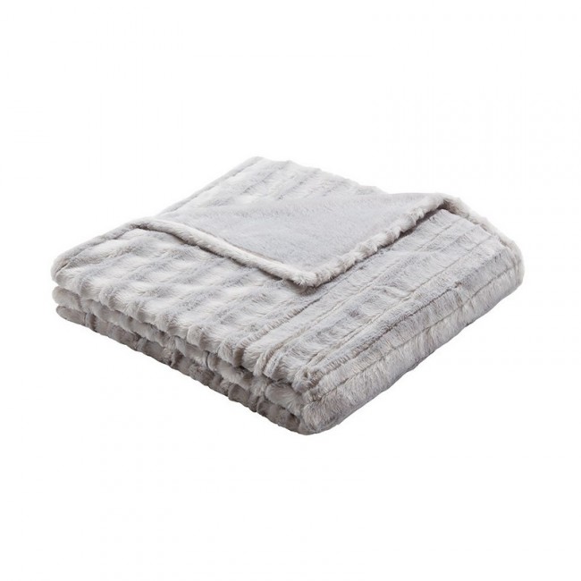 Picture of Beautyrest BR50-0753 50 x 70 in. Heated Duke Faux Fur Heated Throw - Grey