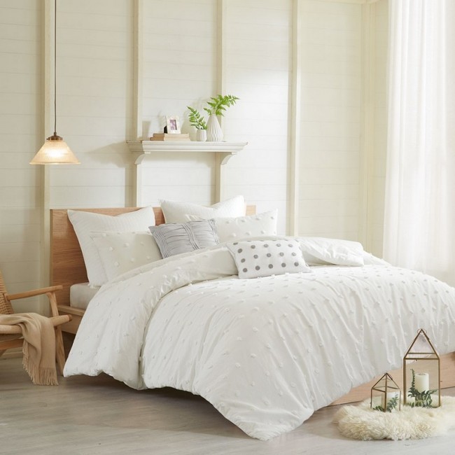 Brooklyn Comforter Set - Ivory - Full/Queen - Luxurious Bedding
