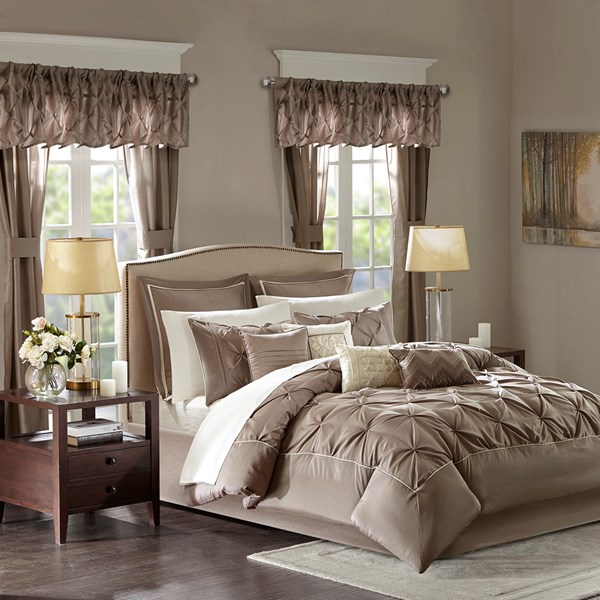 Joella 24 Piece Room in a Bag - Taupe, King Size