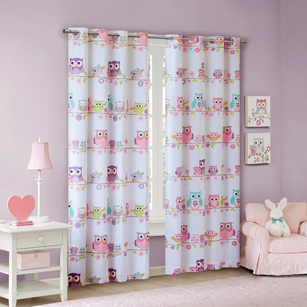 Wise Wendy Owl Blackout Window Panel - Multi - 50 x 63 in. - Energy Efficient