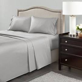 Queen Size Pima Cotton Sheet Set, Light Grey