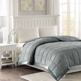Twin Size Microfiber Down Alternative Blanket with 3M Moisture Management, Charcoal