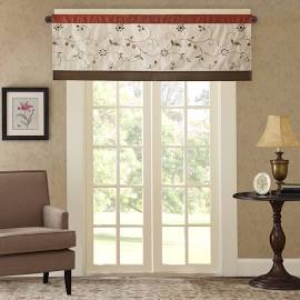 Picture of Madison Park MP41-5471 50 x 18 in. Embroidered Window Valance&#44; Spice