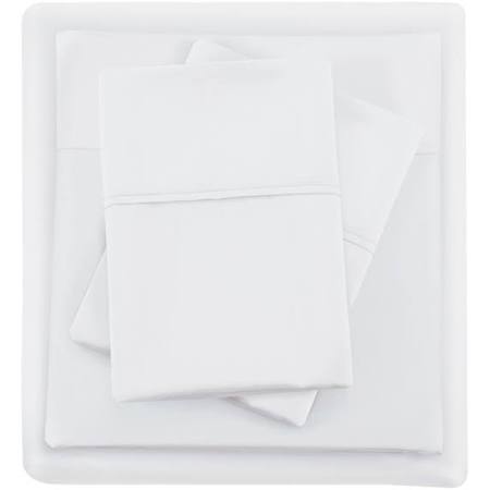 MP20-4842 California King Size Cotton Blend Sheet Set, White -  Madison Park