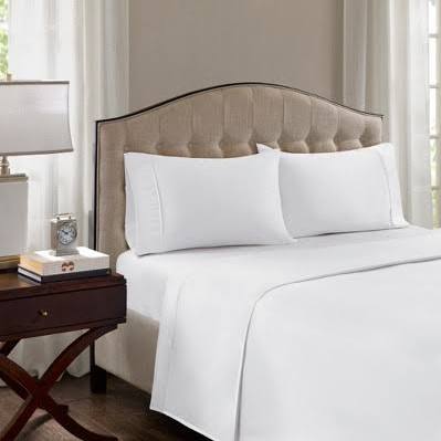 Cotton Blend Pillowcases - White - Standard Size - Luxurious 1500 Thread Count