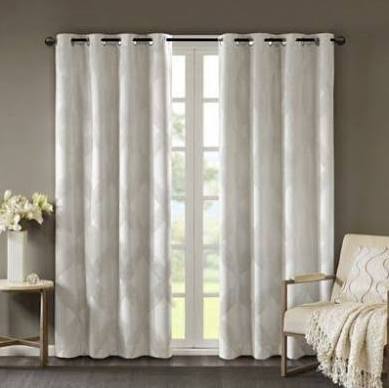 Total Blackout Ogee Panel - Ivory - 50 x 108 in. - Noise Reduction