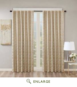 Cassius Jacquard Total Blackout Panel - Gold - 50x84in.