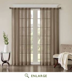 42 x 95 in. Harper Solid Crushed Window Panel Pair, Taupe