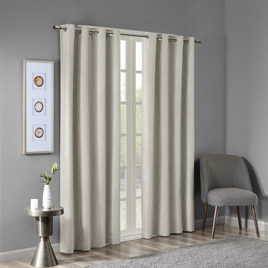 50 x 54 in. Printed Heathered Blackout Panel - Taupe