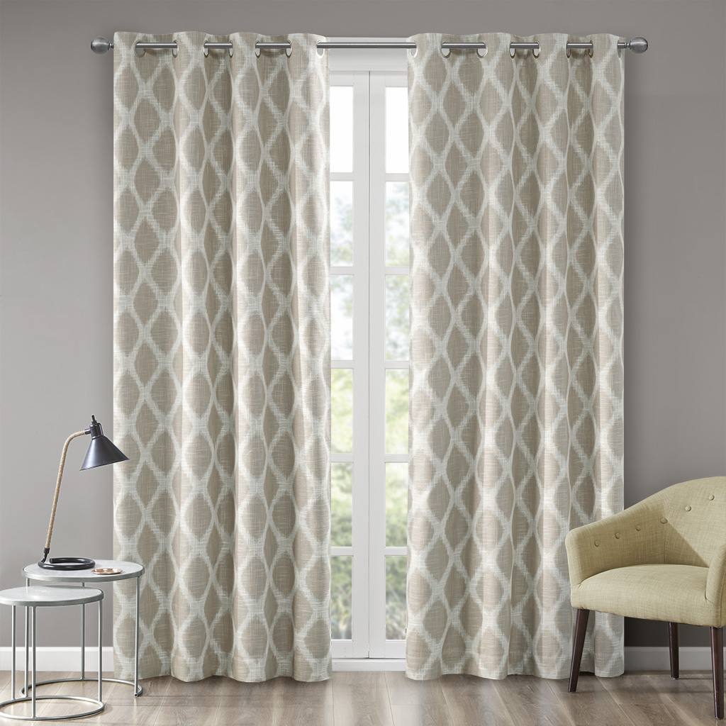 Ikat Blackout Panel - Taupe - 50 x 95 in. - Energy Efficient Design