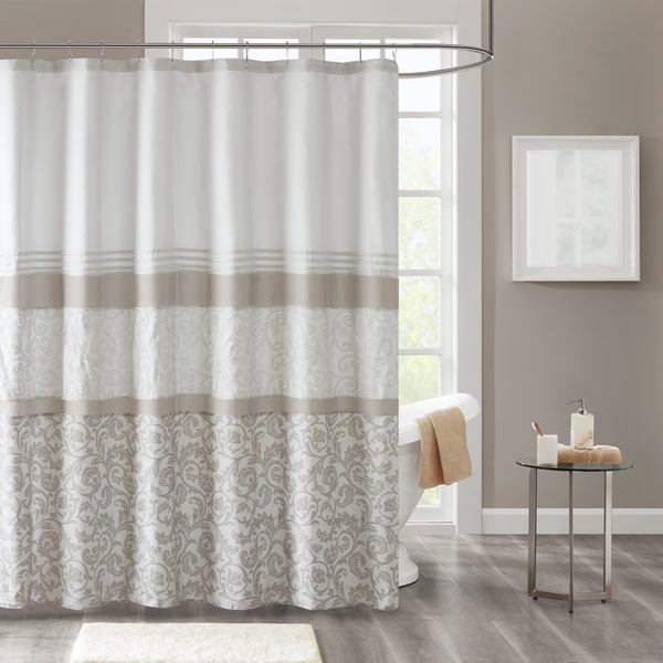 Picture of 510 Design 5DS70-0093 72 x 72 in. Printed & Embroidered Shower Curtain - Natural