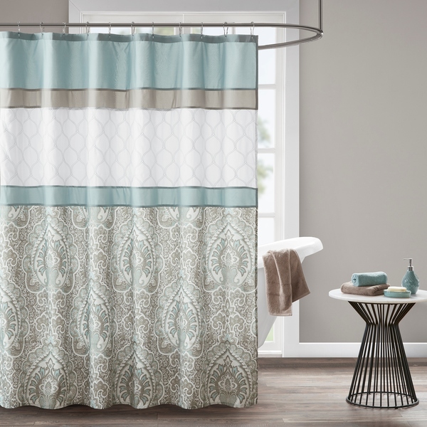 Picture of 510 Design 5DS70-0094 72 x 72 in. Printed & Embroidered Shower Curtain - Blue