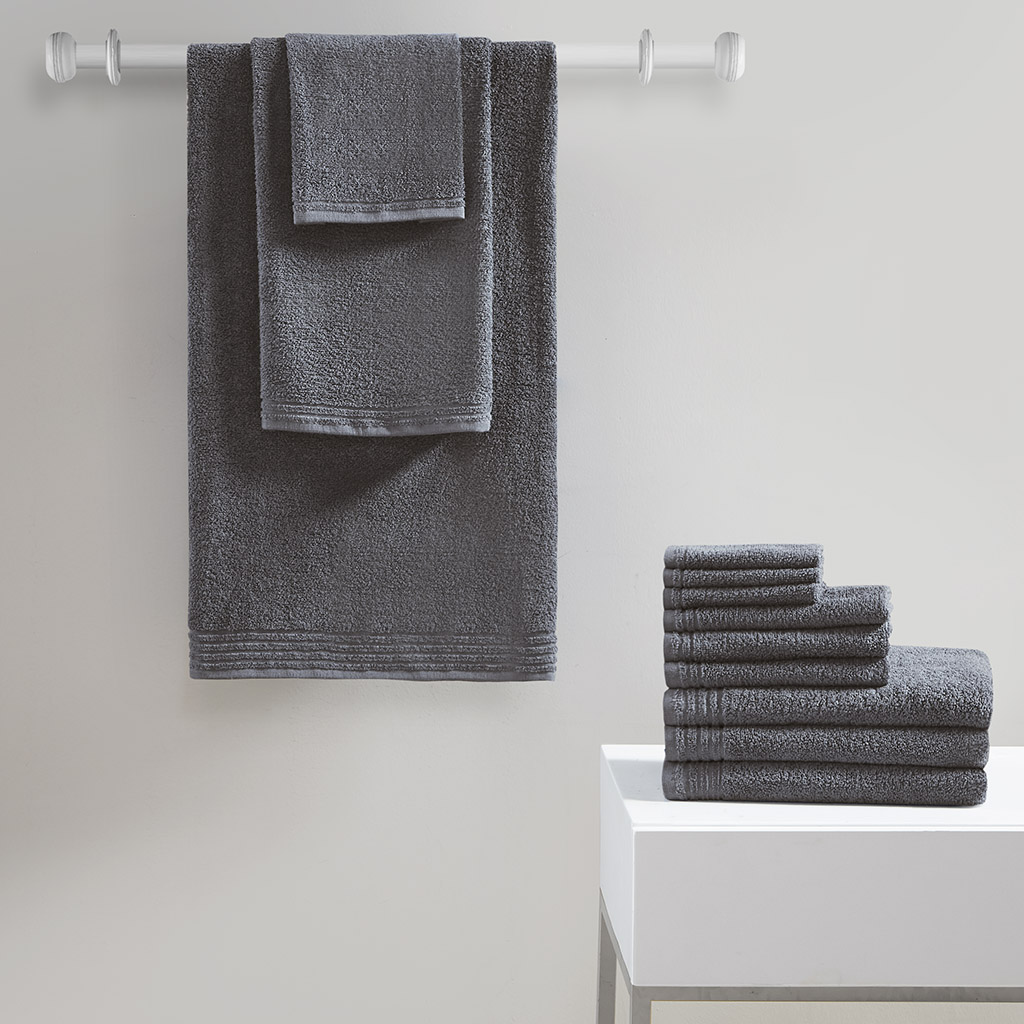 Picture of 510 Design 5DS73-0201 Grey 100 Percent Cotton Bath Towel Set - 12 Piece