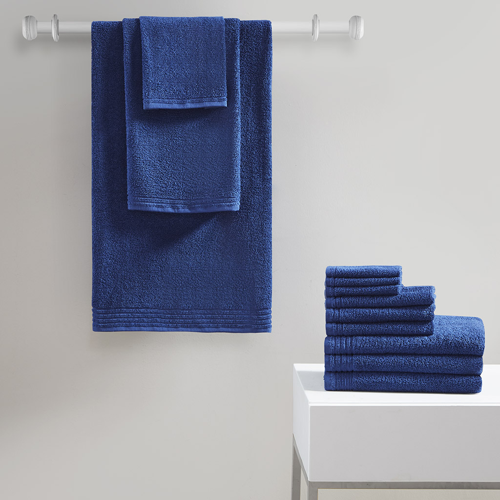 Picture of 510 Design 5DS73-0202 Navy 100 Percent Cotton Bath Towel Set - 12 Piece
