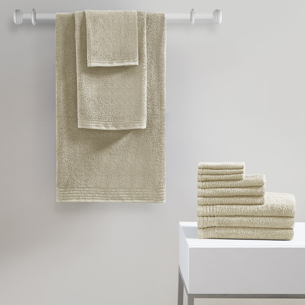 Picture of 510 Design 5DS73-0217 Taupe 100 Percent Cotton Bath Towel Set - 12 Piece