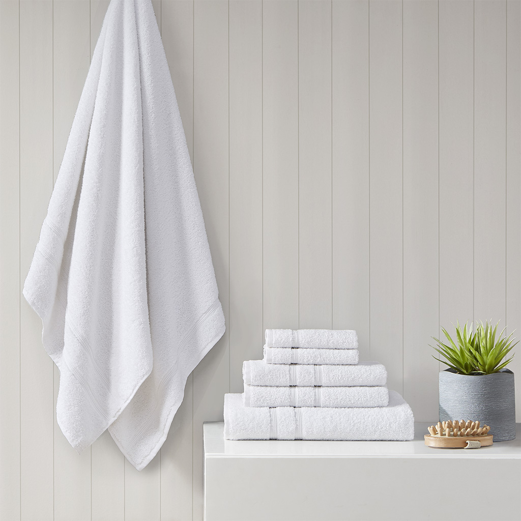Picture of 510 Design 5DS73-0232 White 100 Percent Turkish Cotton Towel Set - 6 Piece