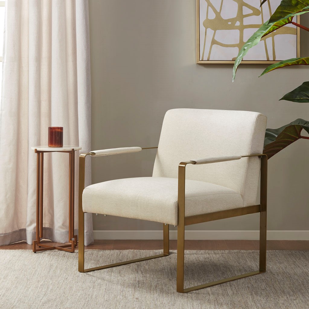 MT100-0123 Jayco Accent Chair, Cream - 28 x 29 x 32.5 in.
