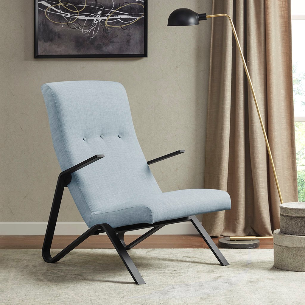 Picture of Martha Stewart MT100-0137 Manhattan Accent Chair, Light Blue - 29 x 35 x 38.75 in.
