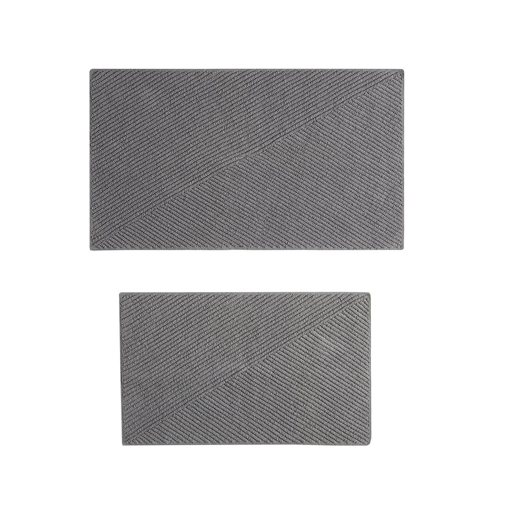 Picture of Clean Spaces CSP72-1468 100 Percent Cotton Bath Rug&#44; Charcoal - 20 x 32 in.