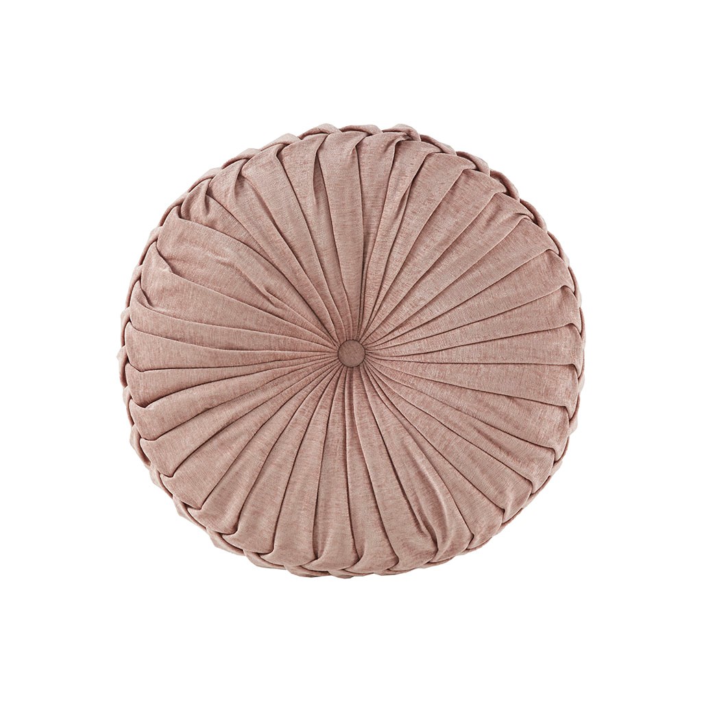 Picture of Intelligent Design ID31-2035 100 Percent Polyester Chenille Round Floor Pillow Cushion&#44; Blush - 22 x 6 in. Dia.