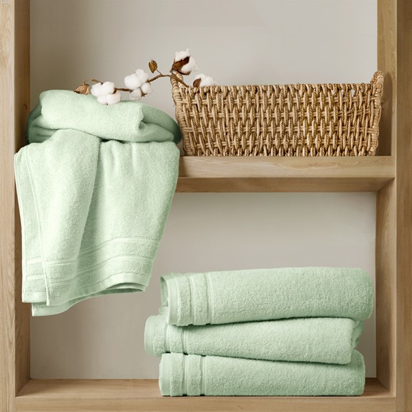 Picture of Comfort Spaces AM73-0289 400GSM Essential Bundle Quick Dry 100 Percent Cotton Towel Set&#44; Seafoam